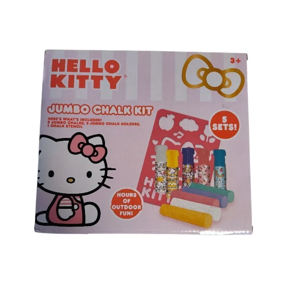 Sanrio Hello Kitty‎ Colorful Pastels Jumbo 5 Sets Chalk Kit NWT